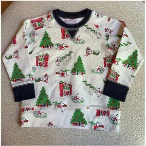 THE BEAUFORT BONNET COMPANY CASSIDY CREWNECK CLASSIC CHRISTMAS/NAVY